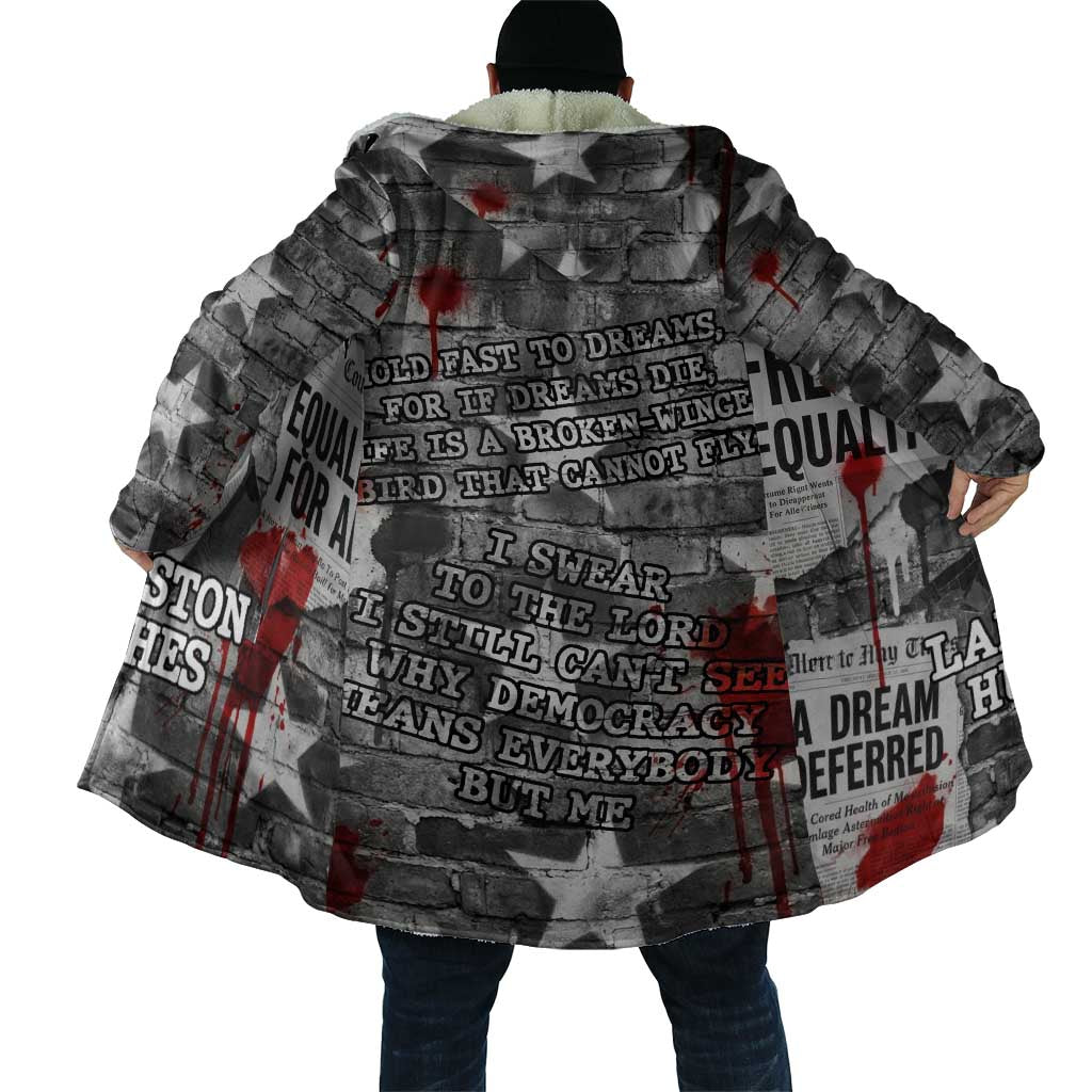 Langston Hughes Cloak Urban Brick Wall Design with Protest Art and Poetry Powerful Quotes - Wonder Print Shop