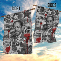 Langston Hughes Garden Flag Urban Brick Wall Design with Protest Art and Poetry Powerful Quotes - Wonder Print Shop