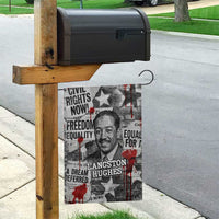 Langston Hughes Garden Flag Urban Brick Wall Design with Protest Art and Poetry Powerful Quotes - Wonder Print Shop