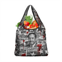 Langston Hughes Grocery Bag Urban Brick Wall Design with Protest Art and Poetry Powerful Quotes - Wonder Print Shop