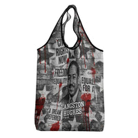 Langston Hughes Grocery Bag Urban Brick Wall Design with Protest Art and Poetry Powerful Quotes - Wonder Print Shop