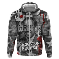 Langston Hughes Hoodie Urban Brick Wall Design with Protest Art and Poetry Powerful Quotes - Wonder Print Shop