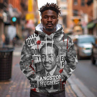 Langston Hughes Hoodie Urban Brick Wall Design with Protest Art and Poetry Powerful Quotes - Wonder Print Shop