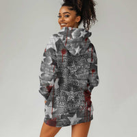 Langston Hughes Hoodie Dress Urban Brick Wall Design with Protest Art and Poetry Powerful Quotes - Wonder Print Shop