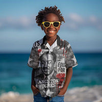 Langston Hughes Kid Hawaiian Shirt Urban Brick Wall Design with Protest Art and Poetry Powerful Quotes - Wonder Print Shop