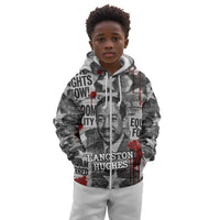 Langston Hughes Kid Hoodie Urban Brick Wall Design with Protest Art and Poetry Powerful Quotes - Wonder Print Shop