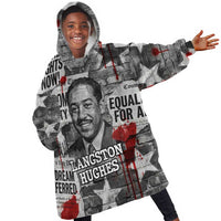 Langston Hughes Kid Wearable Blanket Hoodie Urban Brick Wall Design with Protest Art and Poetry Powerful Quotes - Wonder Print Shop
