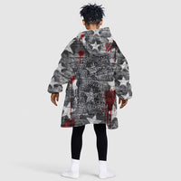 Langston Hughes Kid Wearable Blanket Hoodie Urban Brick Wall Design with Protest Art and Poetry Powerful Quotes - Wonder Print Shop