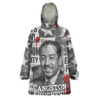 Langston Hughes Kid Wearable Blanket Hoodie Urban Brick Wall Design with Protest Art and Poetry Powerful Quotes - Wonder Print Shop