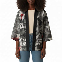 Langston Hughes Kimono Urban Brick Wall Design with Protest Art and Poetry Powerful Quotes - Wonder Print Shop