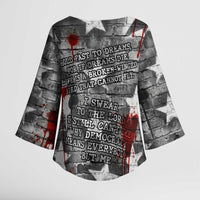 Langston Hughes Kimono Sleeve Blouse Urban Brick Wall Design with Protest Art and Poetry Powerful Quotes - Wonder Print Shop