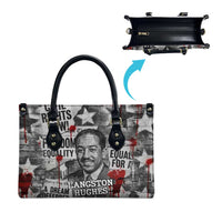 Langston Hughes Leather Bag Urban Brick Wall Design with Protest Art and Poetry Powerful Quotes - Wonder Print Shop