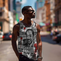 Langston Hughes Men Tank Top Urban Brick Wall Design with Protest Art and Poetry Powerful Quotes - Wonder Print Shop