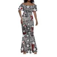 Langston Hughes Mermaid Dress Urban Brick Wall Design with Protest Art and Poetry Powerful Quotes - Wonder Print Shop