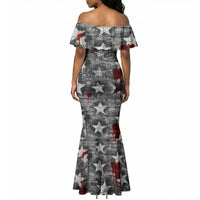 Langston Hughes Mermaid Dress Urban Brick Wall Design with Protest Art and Poetry Powerful Quotes - Wonder Print Shop