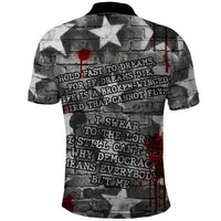 Langston Hughes Polo Shirt Urban Brick Wall Design with Protest Art and Poetry Powerful Quotes - Wonder Print Shop