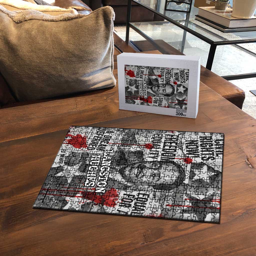 Langston Hughes Puzzle Urban Brick Wall Design with Protest Art and Poetry Powerful Quotes - Wonder Print Shop