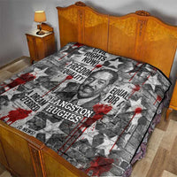 Langston Hughes Quilt Urban Brick Wall Design with Protest Art and Poetry Powerful Quotes - Wonder Print Shop