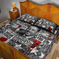 Langston Hughes Quilt Bed Set Urban Brick Wall Design with Protest Art and Poetry Powerful Quotes - Wonder Print Shop
