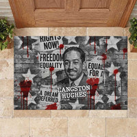 Langston Hughes Rubber Doormat Urban Brick Wall Design with Protest Art and Poetry Powerful Quotes - Wonder Print Shop