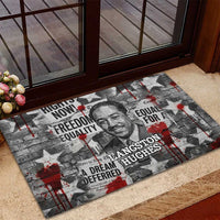 Langston Hughes Rubber Doormat Urban Brick Wall Design with Protest Art and Poetry Powerful Quotes - Wonder Print Shop