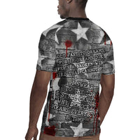 Langston Hughes Rugby Jersey Urban Brick Wall Design with Protest Art and Poetry Powerful Quotes - Wonder Print Shop