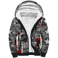 Langston Hughes Sherpa Hoodie Urban Brick Wall Design with Protest Art and Poetry Powerful Quotes - Wonder Print Shop