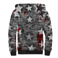 Langston Hughes Sherpa Hoodie Urban Brick Wall Design with Protest Art and Poetry Powerful Quotes - Wonder Print Shop