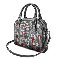 Langston Hughes Shoulder Handbag Urban Brick Wall Design with Protest Art and Poetry Powerful Quotes - Wonder Print Shop