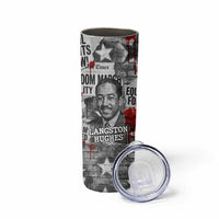 Langston Hughes Skinny Tumbler Urban Brick Wall Design with Protest Art and Poetry Powerful Quotes - Wonder Print Shop