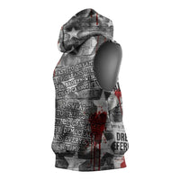 Langston Hughes Sleeveless Hoodie Urban Brick Wall Design with Protest Art and Poetry Powerful Quotes - Wonder Print Shop