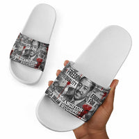 Langston Hughes Slide Sandals Urban Brick Wall Design with Protest Art and Poetry Powerful Quotes - Wonder Print Shop