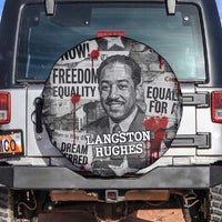 Langston Hughes Spare Tire Cover Urban Brick Wall Design with Protest Art and Poetry Powerful Quotes - Wonder Print Shop