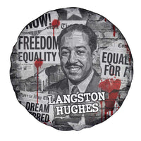 Langston Hughes Spare Tire Cover Urban Brick Wall Design with Protest Art and Poetry Powerful Quotes - Wonder Print Shop
