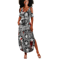 Langston Hughes Summer Maxi Dress Urban Brick Wall Design with Protest Art and Poetry Powerful Quotes - Wonder Print Shop