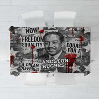 Langston Hughes Tablecloth Urban Brick Wall Design with Protest Art and Poetry Powerful Quotes - Wonder Print Shop