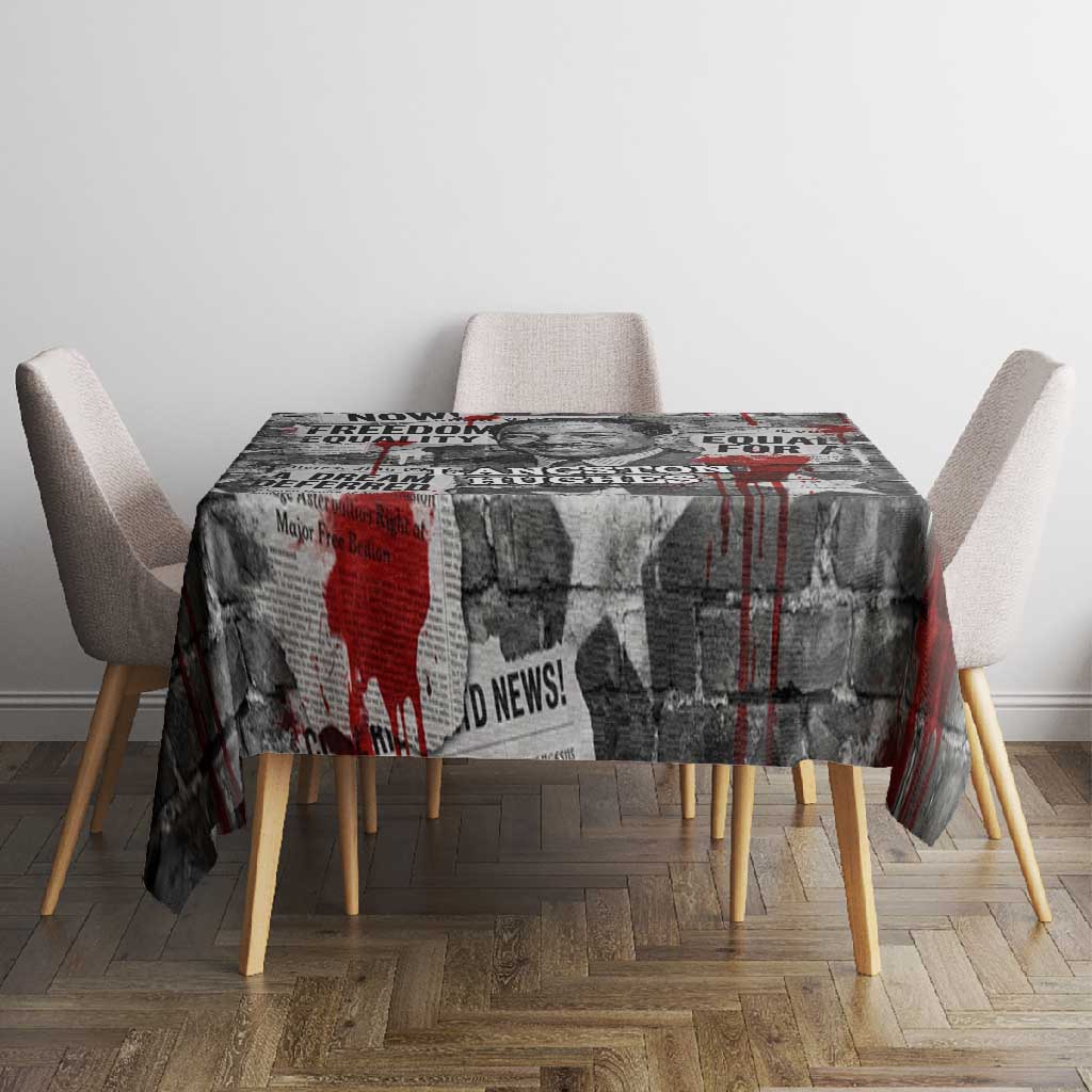 Langston Hughes Tablecloth Urban Brick Wall Design with Protest Art and Poetry Powerful Quotes - Wonder Print Shop