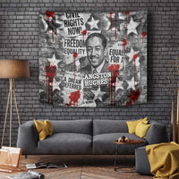 Langston Hughes Tapestry Urban Brick Wall Design with Protest Art and Poetry Powerful Quotes - Wonder Print Shop