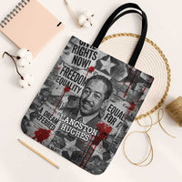 Langston Hughes Tote Bag Urban Brick Wall Design with Protest Art and Poetry Powerful Quotes - Wonder Print Shop