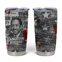 Langston Hughes Tumbler Cup Urban Brick Wall Design with Protest Art and Poetry Powerful Quotes - Wonder Print Shop