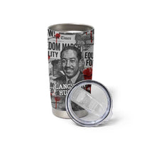 Langston Hughes Tumbler Cup Urban Brick Wall Design with Protest Art and Poetry Powerful Quotes - Wonder Print Shop