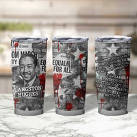 Langston Hughes Tumbler Cup Urban Brick Wall Design with Protest Art and Poetry Powerful Quotes - Wonder Print Shop