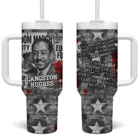 Langston Hughes Tumbler With Handle Urban Brick Wall Design with Protest Art and Poetry Powerful Quotes - Wonder Print Shop