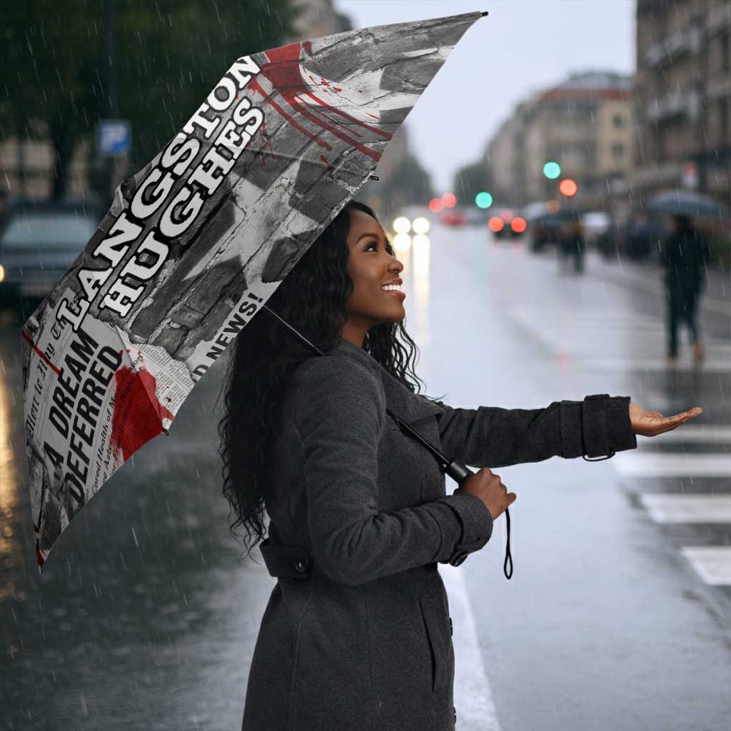Langston Hughes Umbrella Urban Brick Wall Design with Protest Art and Poetry Powerful Quotes - Wonder Print Shop