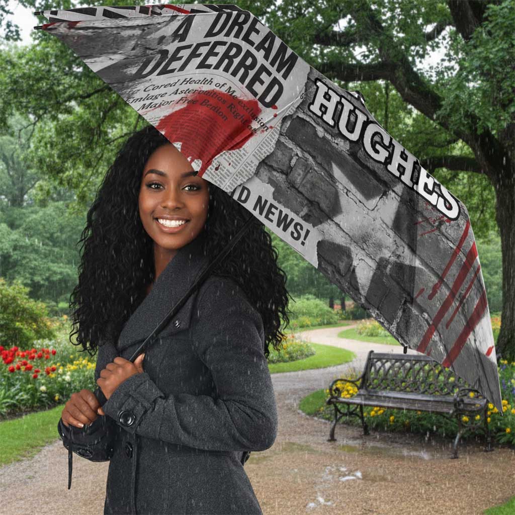 Langston Hughes Umbrella Urban Brick Wall Design with Protest Art and Poetry Powerful Quotes - Wonder Print Shop