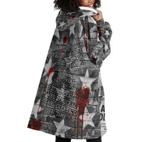 Langston Hughes Wearable Blanket Hoodie Urban Brick Wall Design with Protest Art and Poetry Powerful Quotes - Wonder Print Shop
