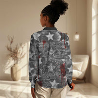 Langston Hughes Women Casual Shirt Urban Brick Wall Design with Protest Art and Poetry Powerful Quotes - Wonder Print Shop