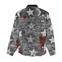 Langston Hughes Women Casual Shirt Urban Brick Wall Design with Protest Art and Poetry Powerful Quotes - Wonder Print Shop
