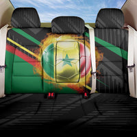 Custom Senegal Back Car Seat Cover Lion Graphic, National Flag, Fiery Soccer Ball - Bold African Pride Design - Wonder Print Shop