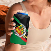 Custom Senegal 4 in 1 Can Cooler Tumbler Lion Graphic, National Flag, Fiery Soccer Ball - Bold African Pride Design - Wonder Print Shop